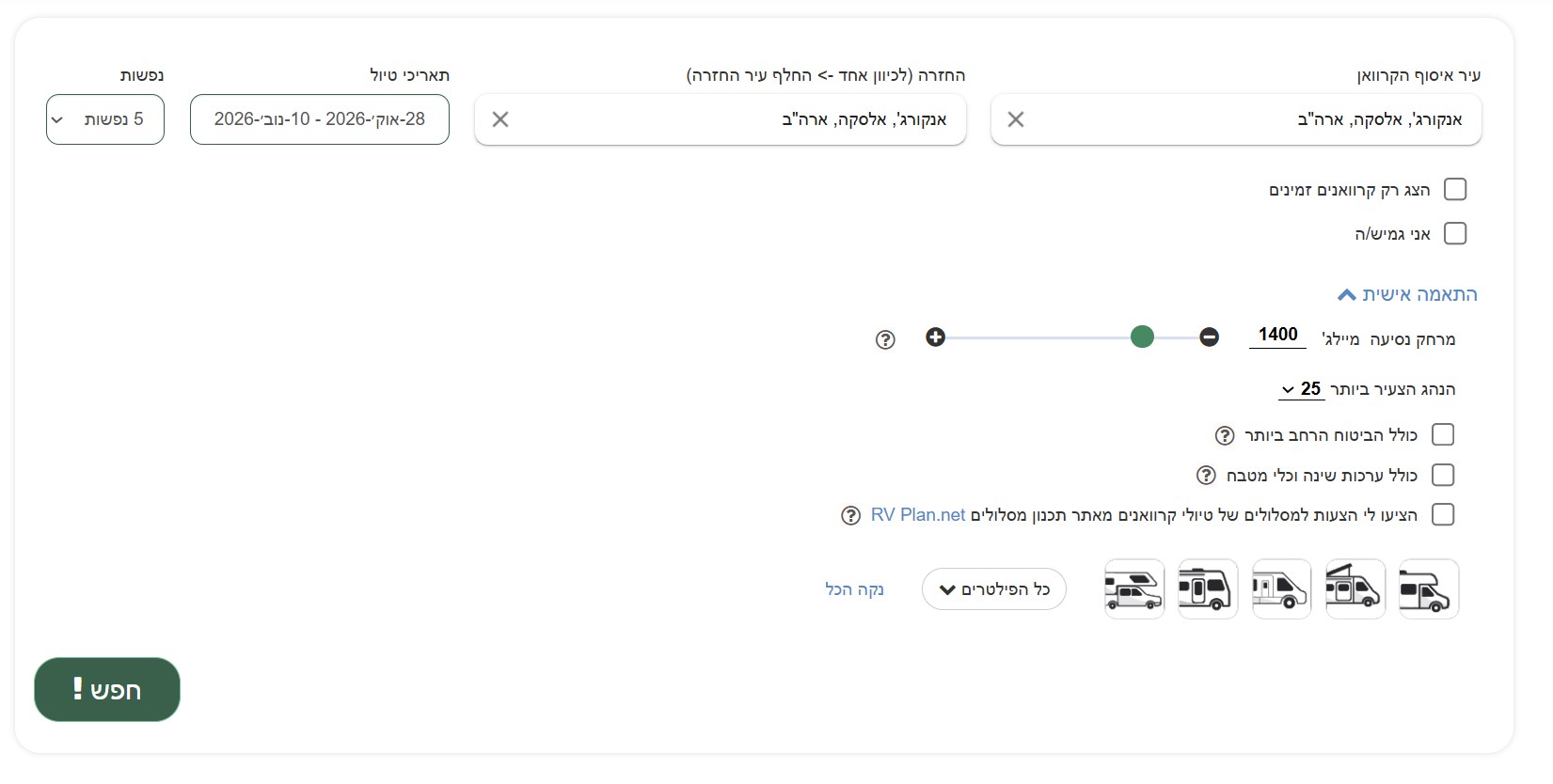 מחפש להשכיר קמפר וואן בארהב מחפש להשכיר קמפר וואן בארהב